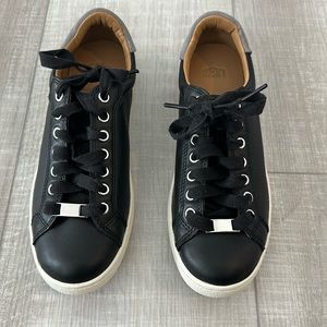 NWT UGG - Black Leather Sneakers - Size 8